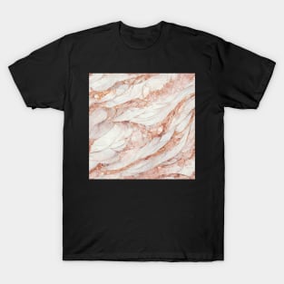 Rose gold marble pattern T-Shirt